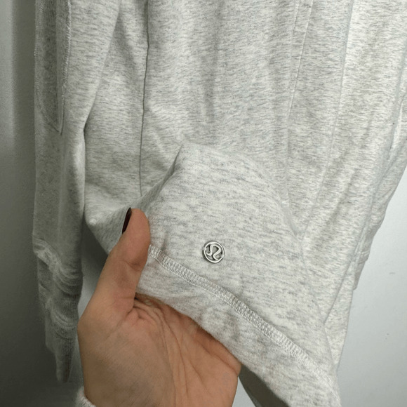 Lululemon Gratitude Wrap Heathered White women's 6 cotton stretch - Picture 4 of 5